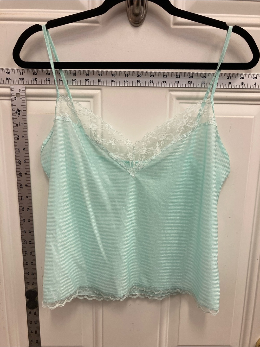 Light Aqua Lace-Trim Cami Top - Women